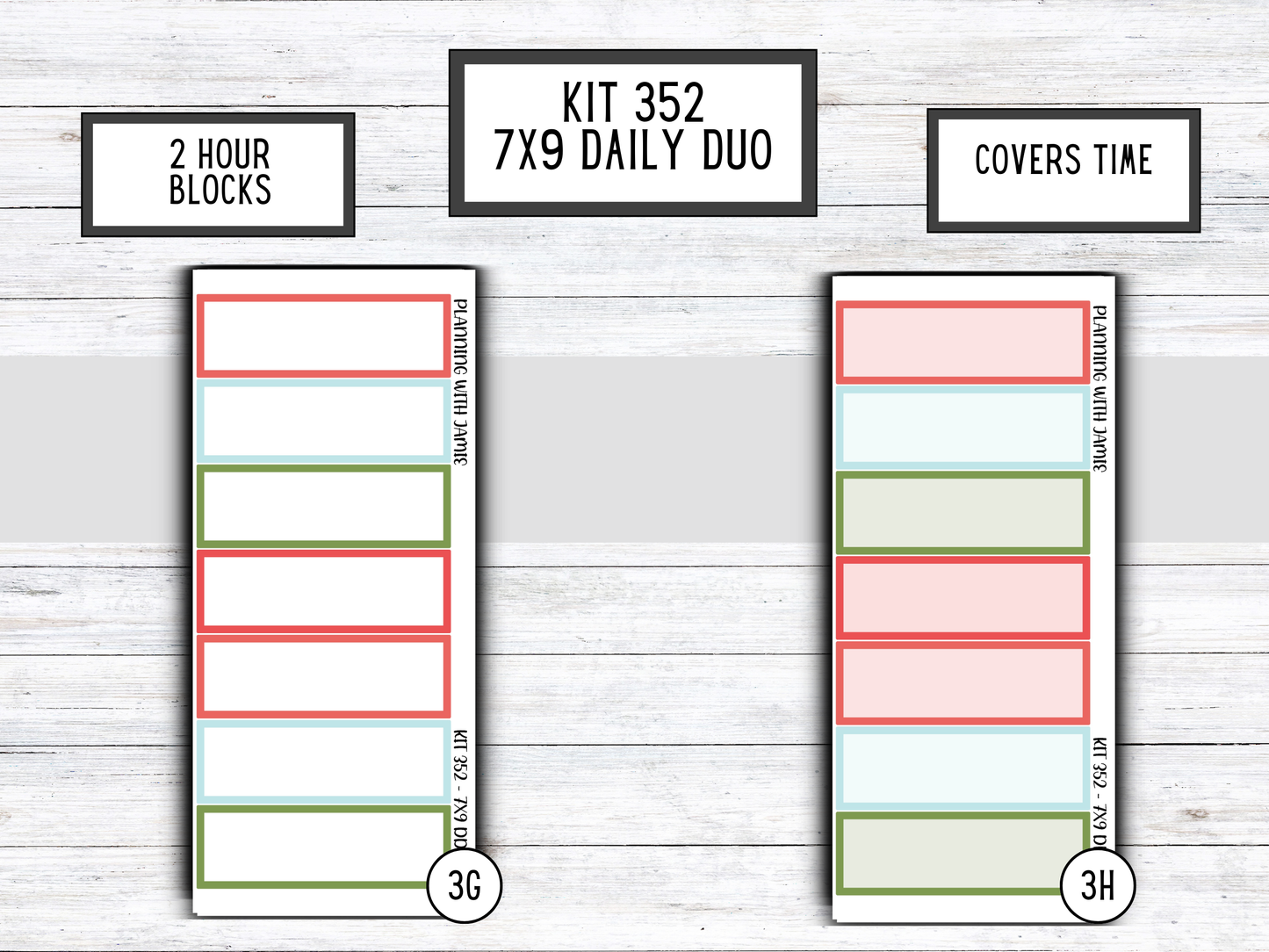 Kit 352 Erin Condren Daily Duo Sticker Kit || CHERRY STICKERS