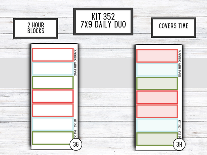 Kit 352 Erin Condren Daily Duo Sticker Kit || CHERRY STICKERS