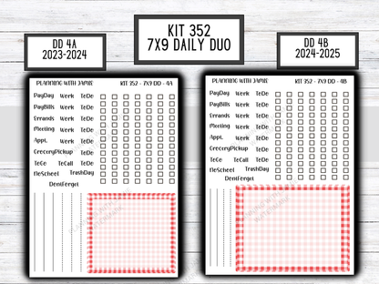 Kit 352 Erin Condren Daily Duo Sticker Kit || CHERRY STICKERS
