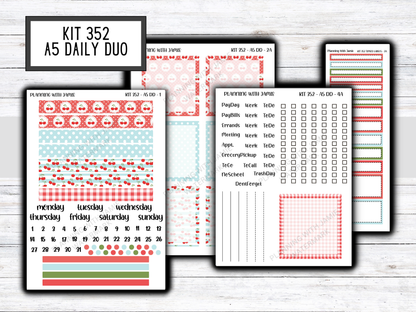 Kit 352 Erin Condren Daily Duo Sticker Kit || CHERRY STICKERS
