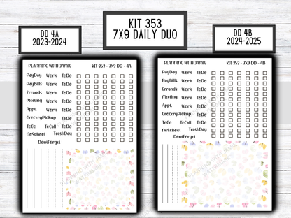 Kit 353 Erin Condren Daily Duo Sticker Kit || Daily Duo Stickers