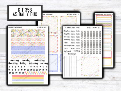 Kit 353 Erin Condren Daily Duo Sticker Kit || Daily Duo Stickers