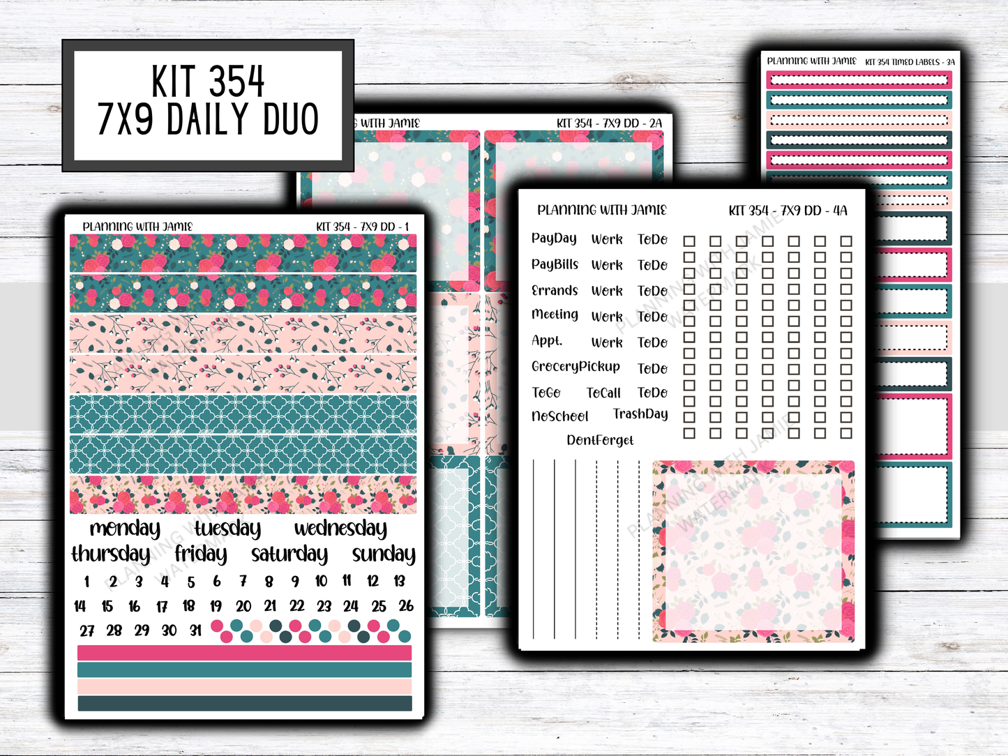 Kit 354 Erin Condren Daily Duo Sticker Kit