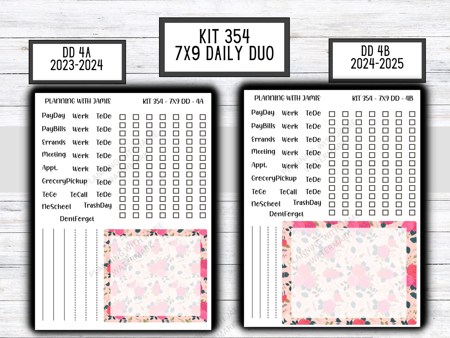 Kit 354 Erin Condren Daily Duo Sticker Kit