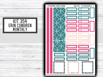 KIT 354 Erin Condren A5 Monthly Kit