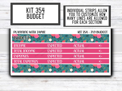 Kit 354 7x9 Budget Sticker Kit