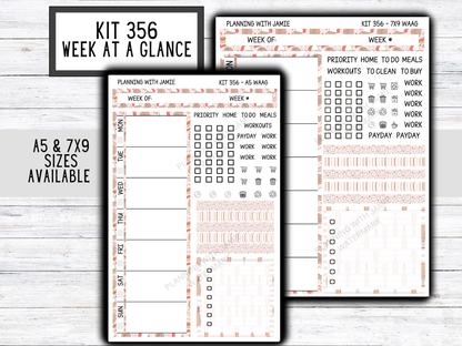 Kit 356 Week At A Glance Sticker Kit