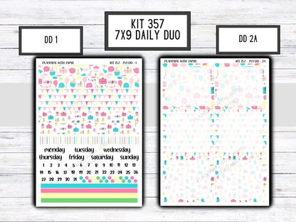 Kit 357 Erin Condren Daily Duo Sticker Kit || PARTY KIT