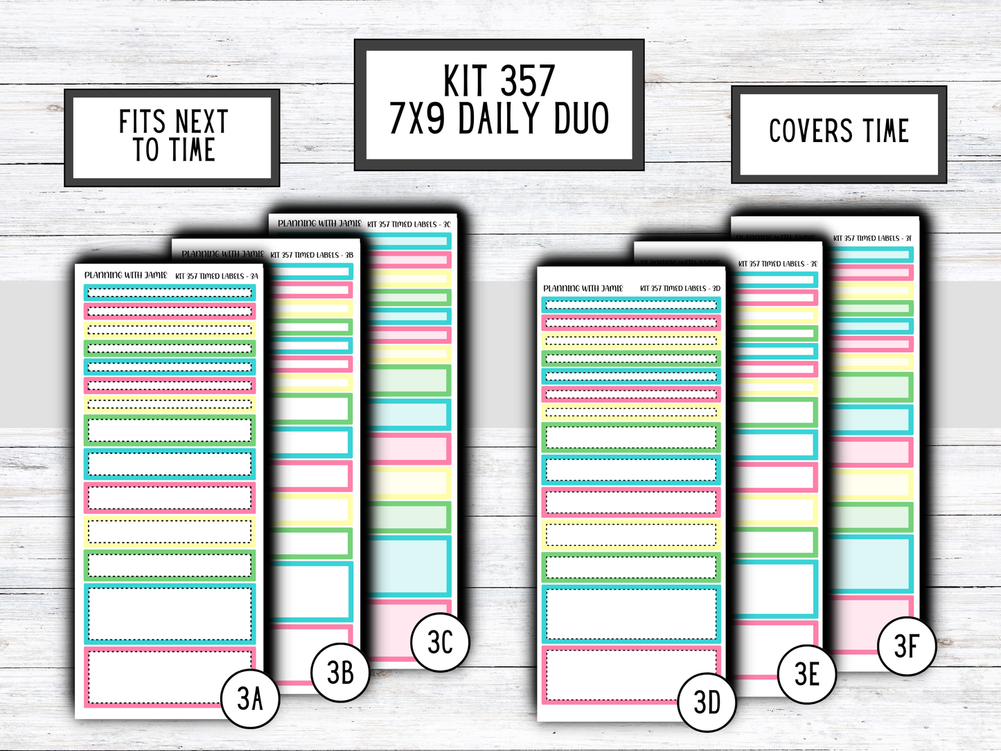 Kit 357 Erin Condren Daily Duo Sticker Kit || PARTY KIT