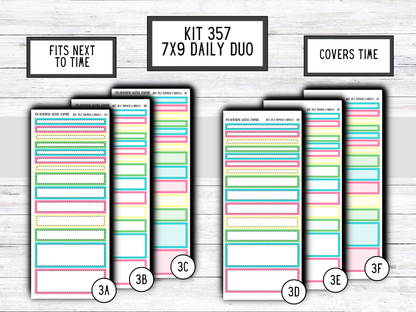Kit 357 Erin Condren Daily Duo Sticker Kit || PARTY KIT