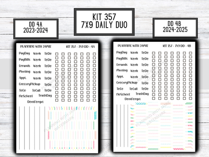Kit 357 Erin Condren Daily Duo Sticker Kit || PARTY KIT