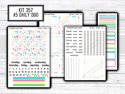 Kit 357 Erin Condren Daily Duo Sticker Kit || PARTY KIT