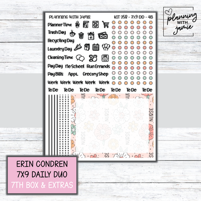 Kit 358 Erin Condren Daily Duo Sticker Kit || NURSE STICKERS