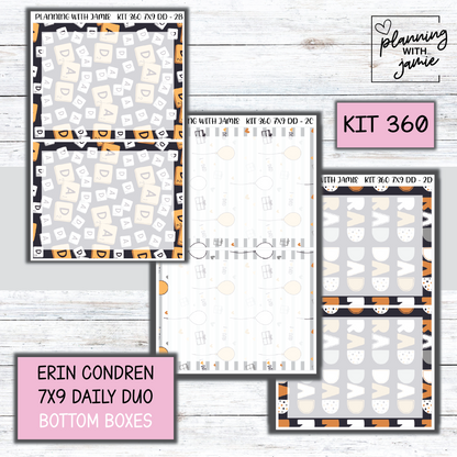 Kit 360 Erin Condren Daily Duo Sticker Kit || FATHERS DAY STICKERS