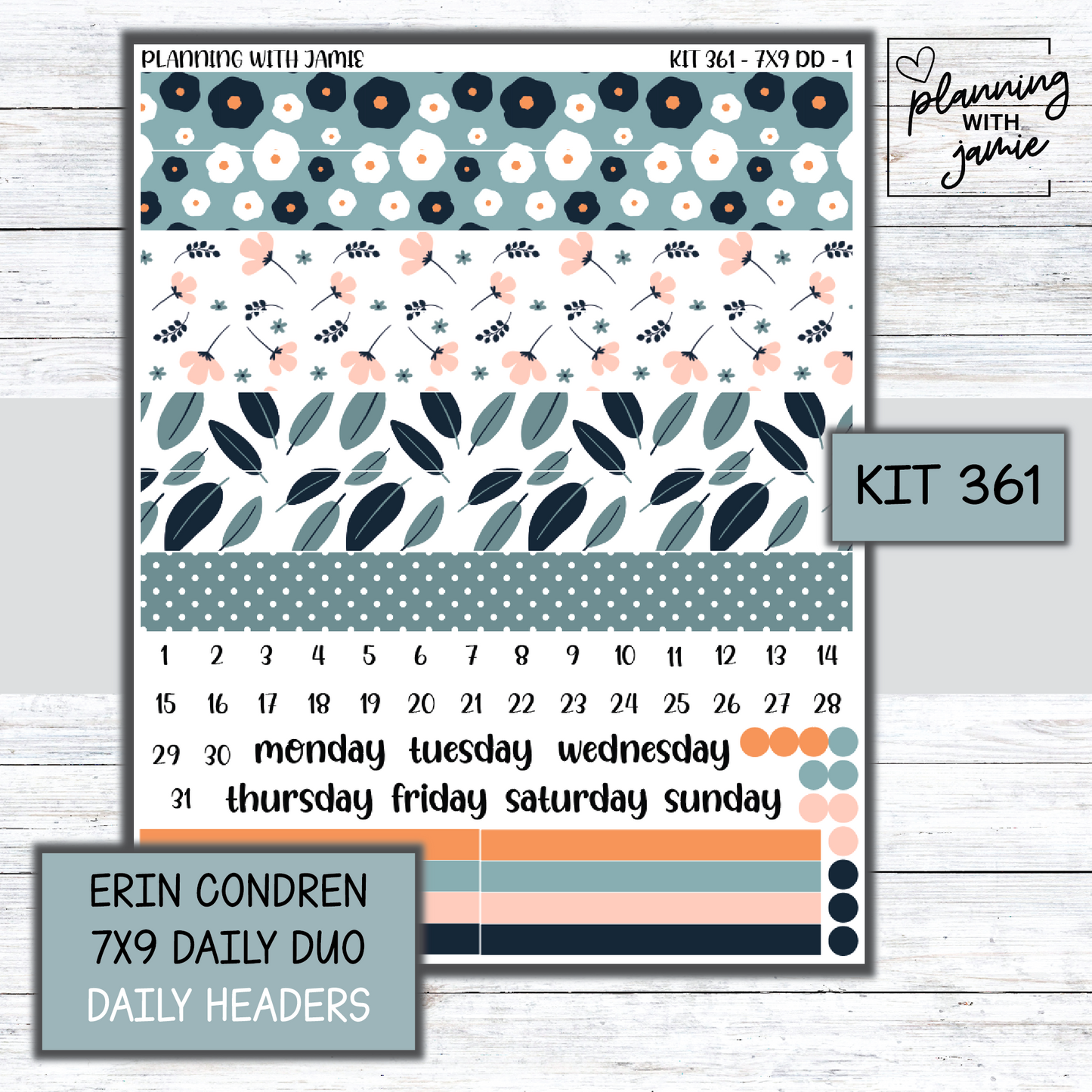 Kit 361 Erin Condren Daily Duo Sticker Kit
