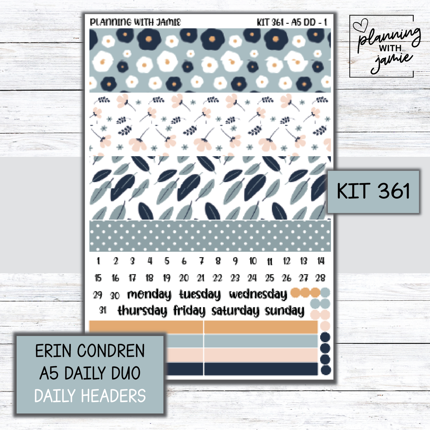 Kit 361 Erin Condren Daily Duo Sticker Kit