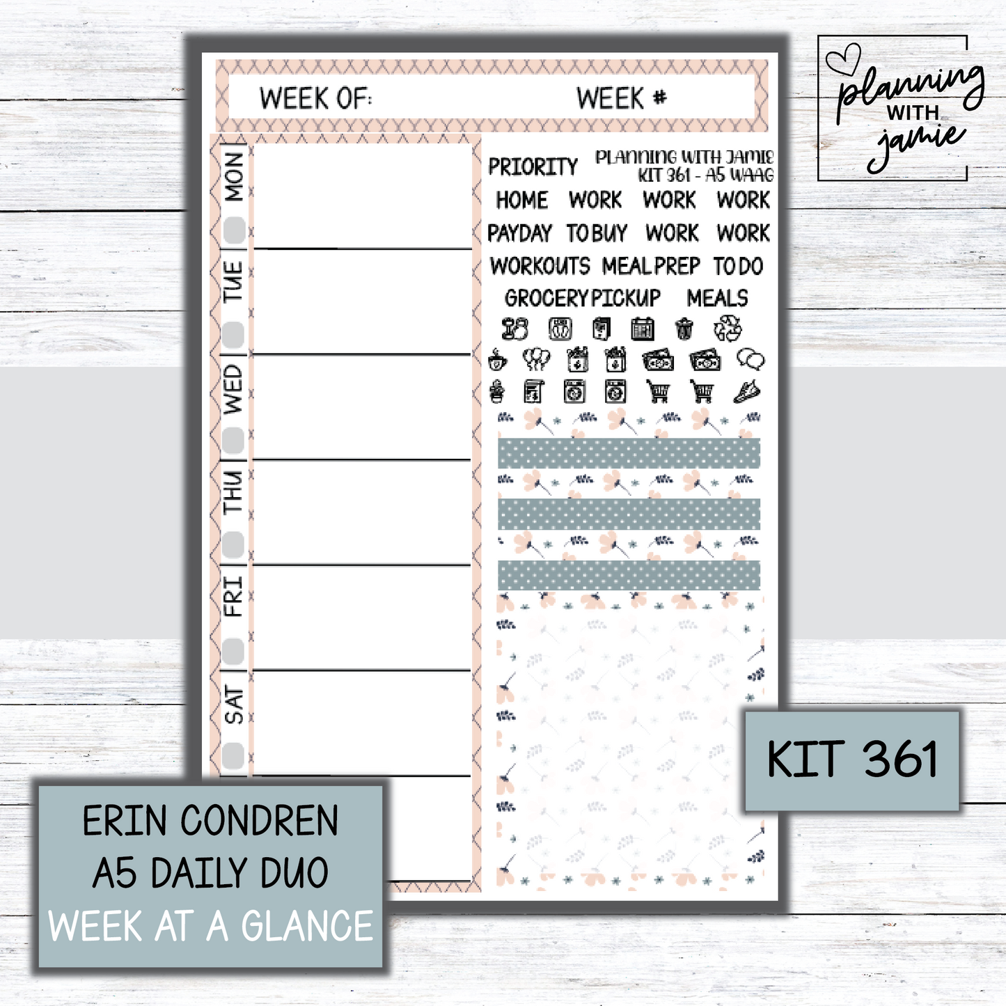 Kit 361 Week At A Glance Sticker