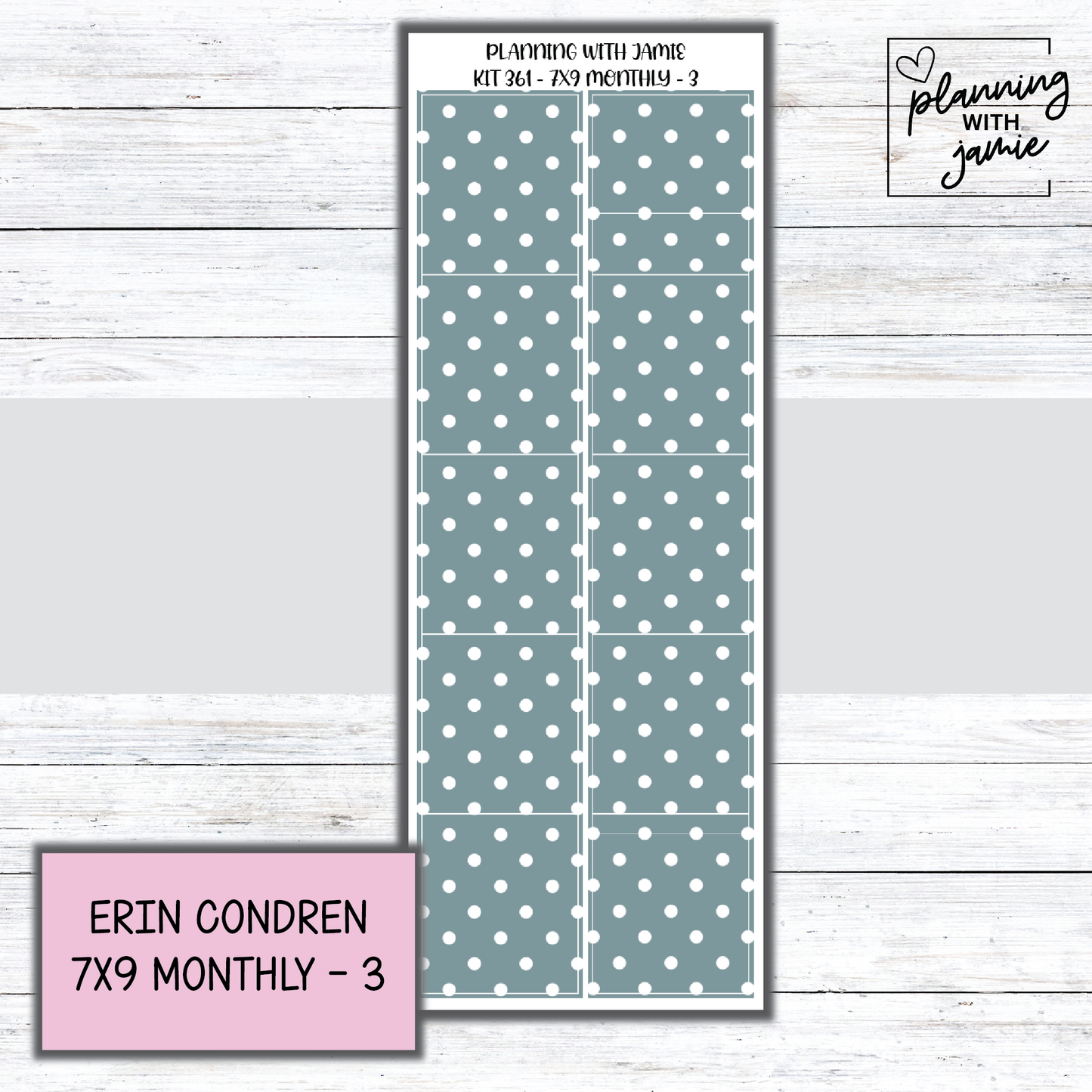 KIT 361 Erin Condren 7X9 Monthly Kit