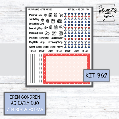 Kit 362 Erin Condren Daily Duo Sticker Kit