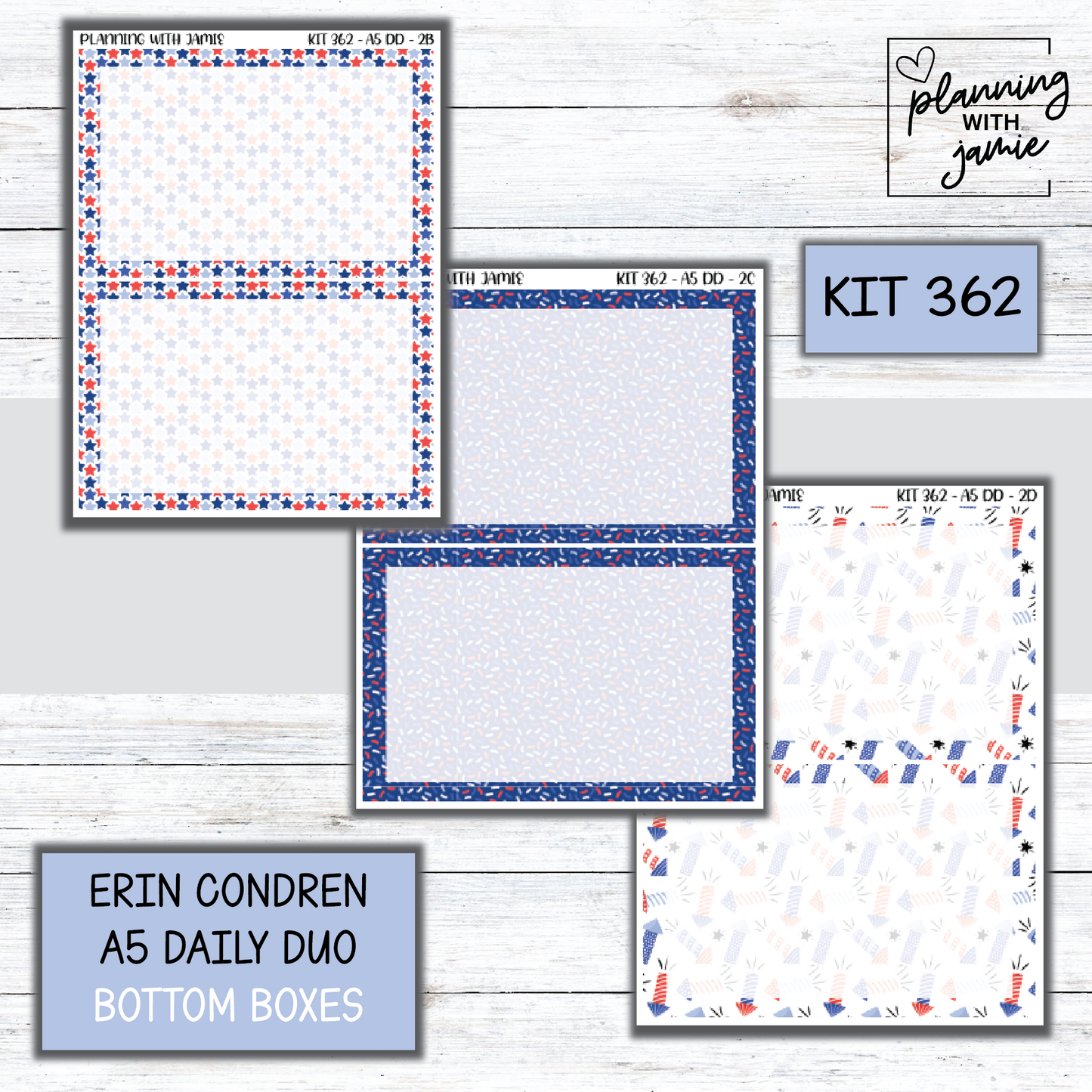 Kit 362 Erin Condren Daily Duo Sticker Kit