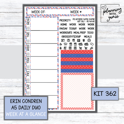 Kit 362 Week At A Glance Sticker