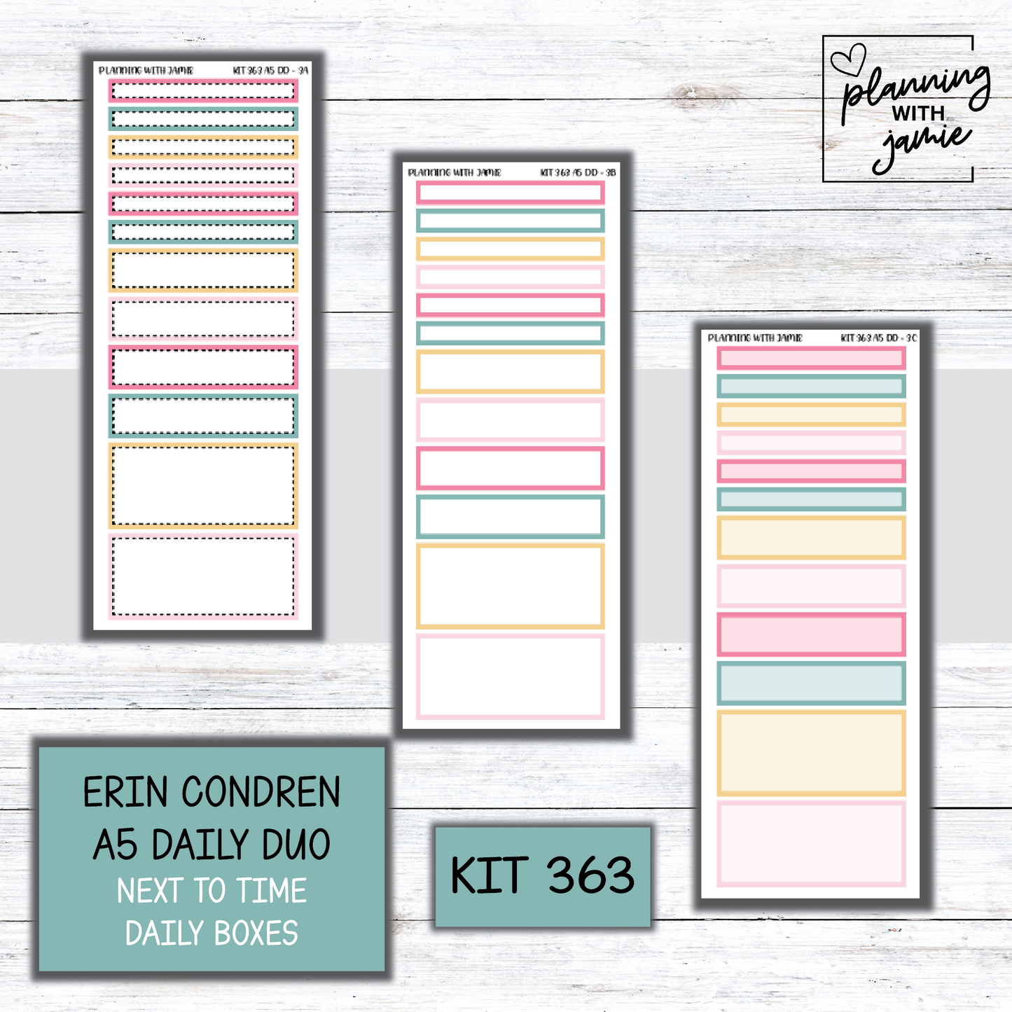 Kit 363 Erin Condren Daily Duo Sticker Kit