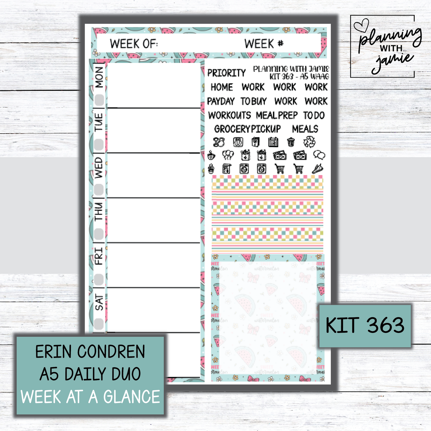Kit 363 Week At A Glance Sticker