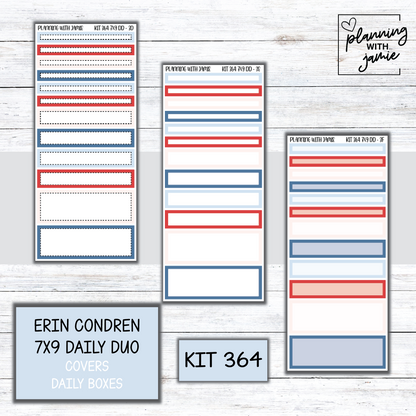 Kit 364 Erin Condren Daily Duo Sticker Kit