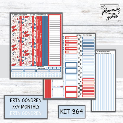 KIT 364 Erin Condren 7X9 Monthly Kit