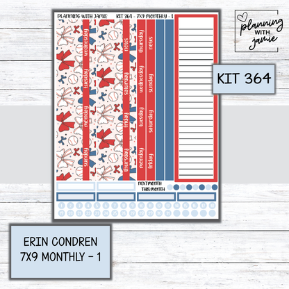 KIT 364 Erin Condren 7X9 Monthly Kit