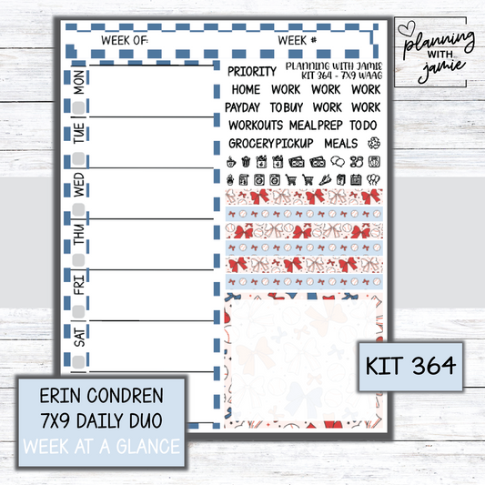 Kit 364 Week At A Glance Sticker