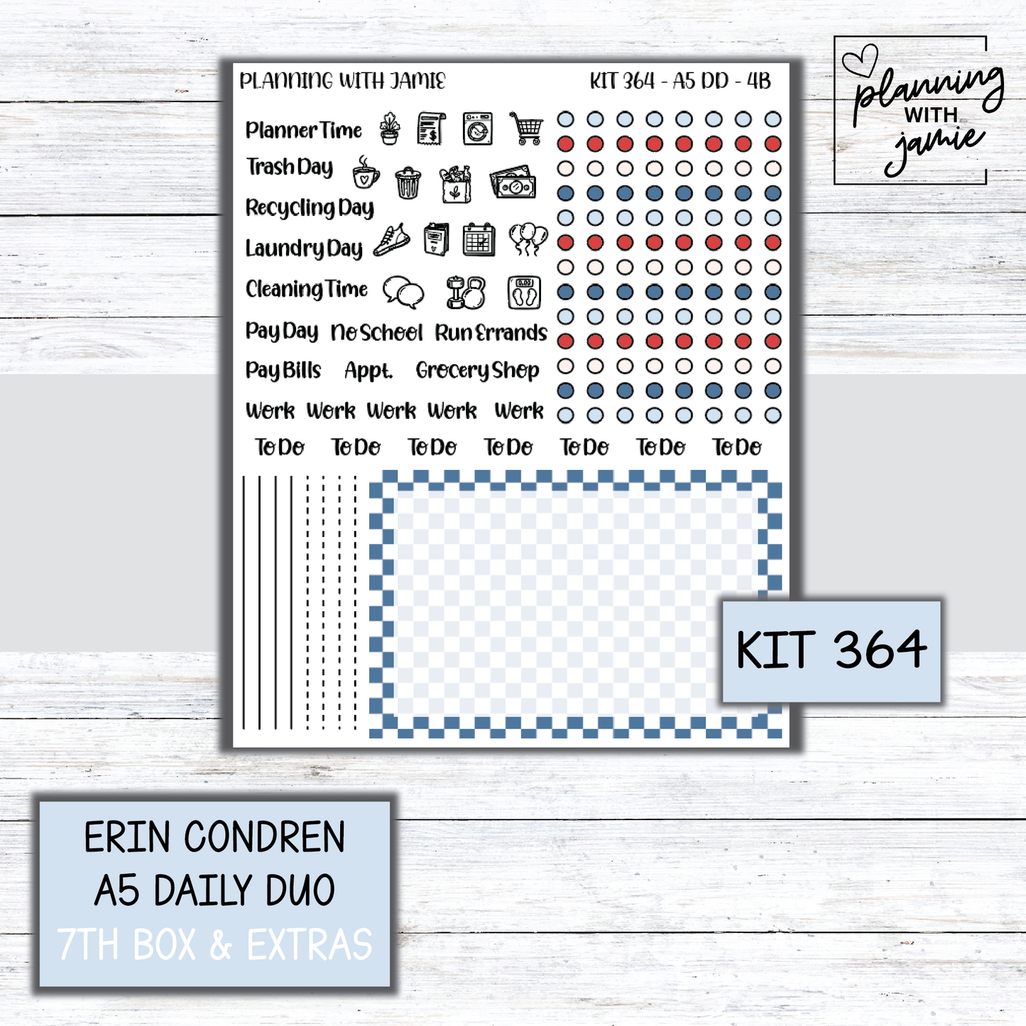 Kit 364 Erin Condren Daily Duo Sticker Kit