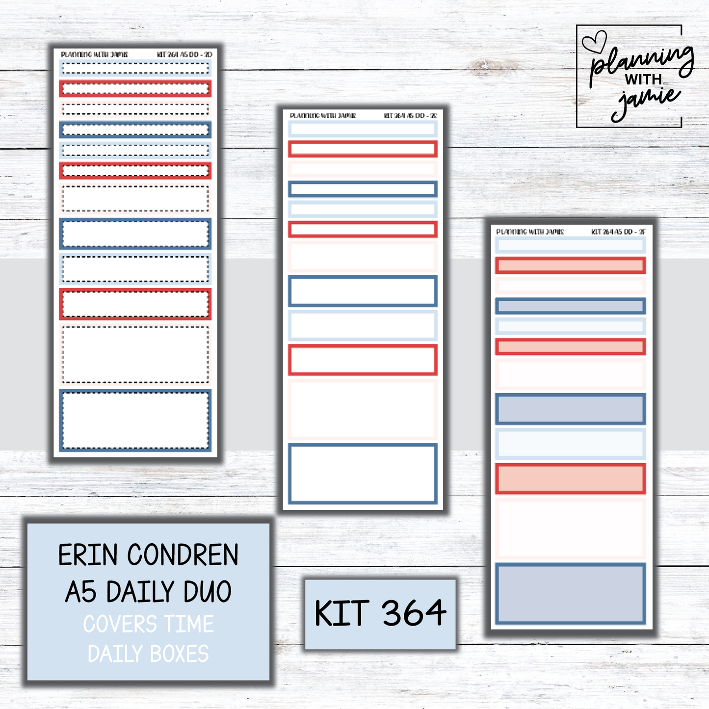 Kit 364 Erin Condren Daily Duo Sticker Kit