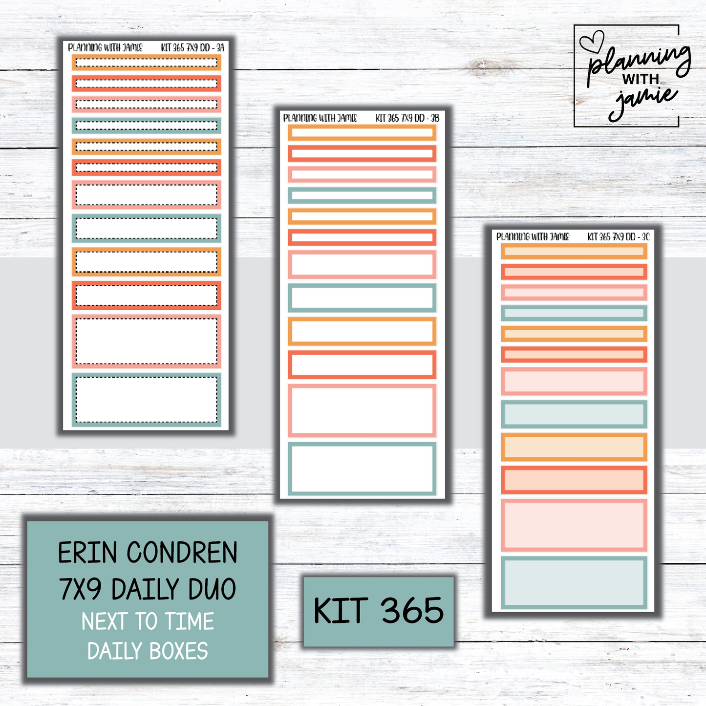 Kit 365 Erin Condren Daily Duo Sticker Kit