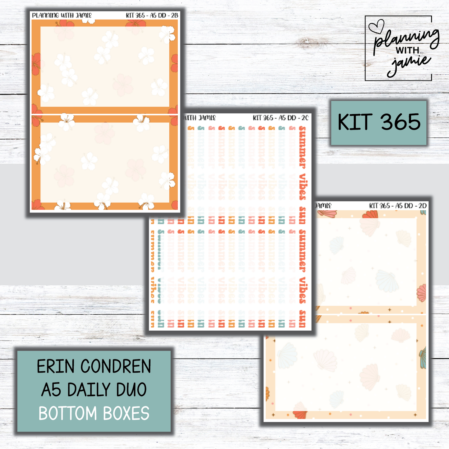 Kit 365 Erin Condren Daily Duo Sticker Kit