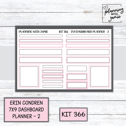 Kit 366 Erin Condren Dashboard Planner Sticker Kit