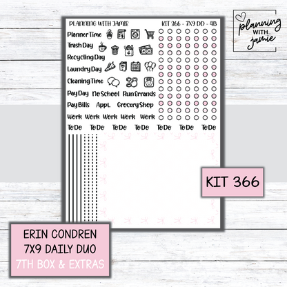 Kit 366 Erin Condren Daily Duo Sticker Kit