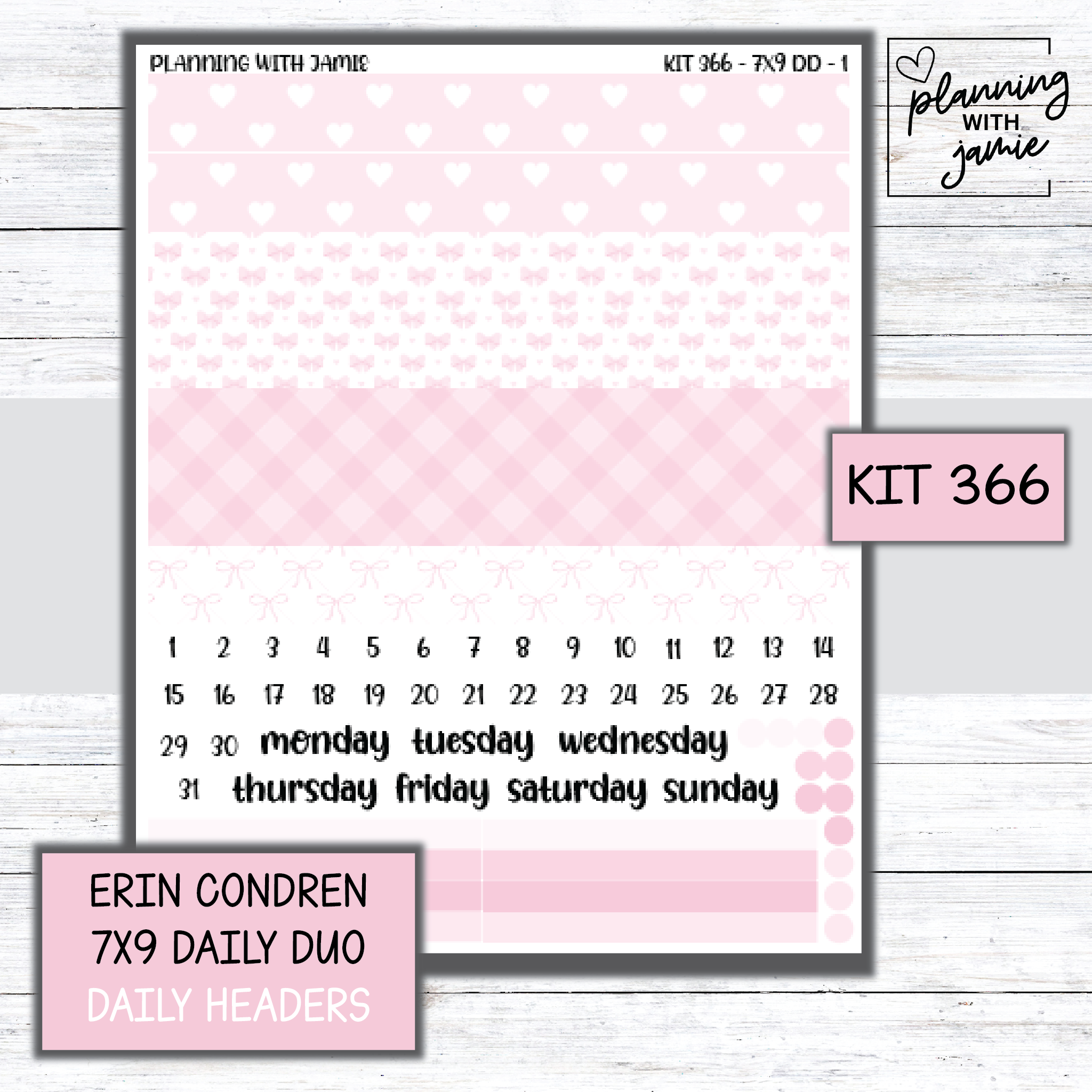 Kit 366 Erin Condren Daily Duo Sticker Kit – Planning With Jamie