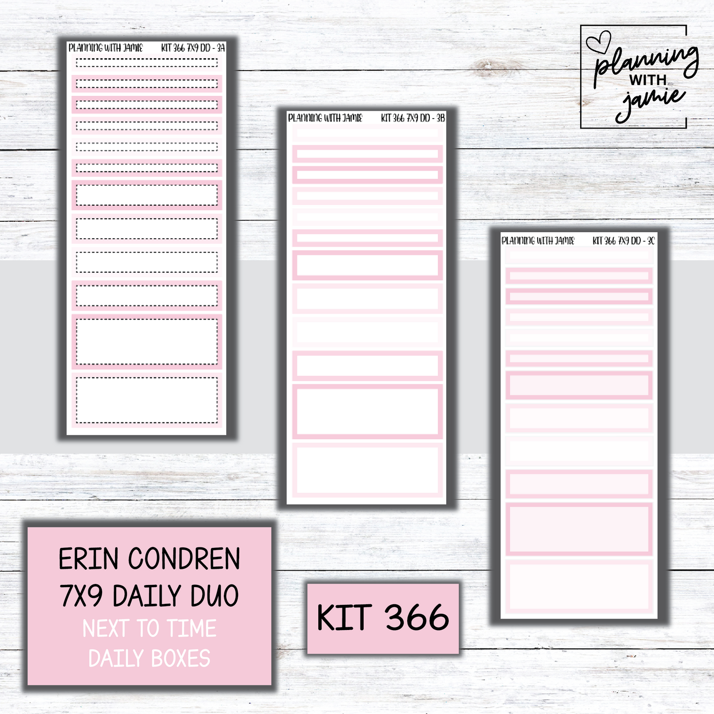Kit 366 Erin Condren Daily Duo Sticker Kit