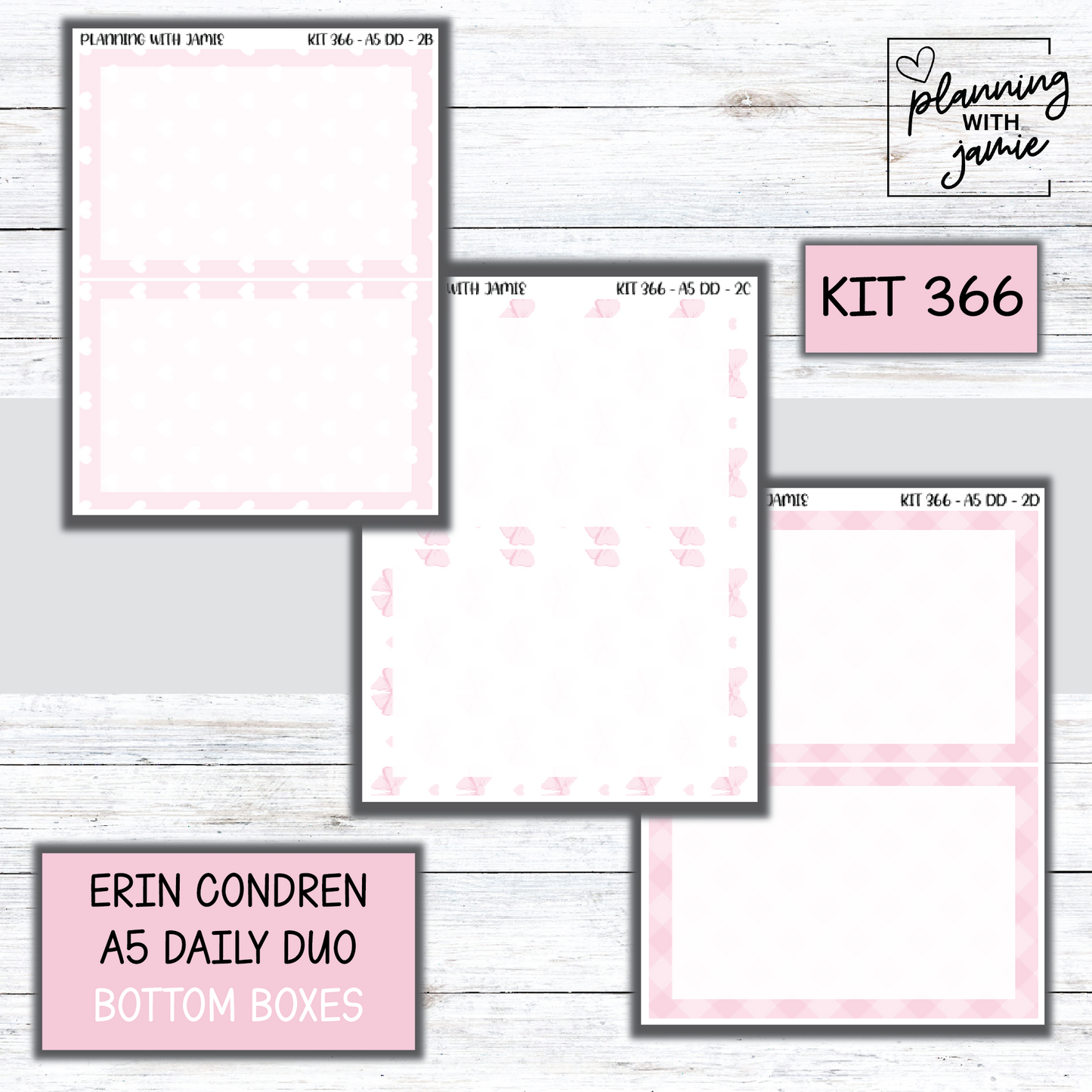 Kit 366 Erin Condren Daily Duo Sticker Kit