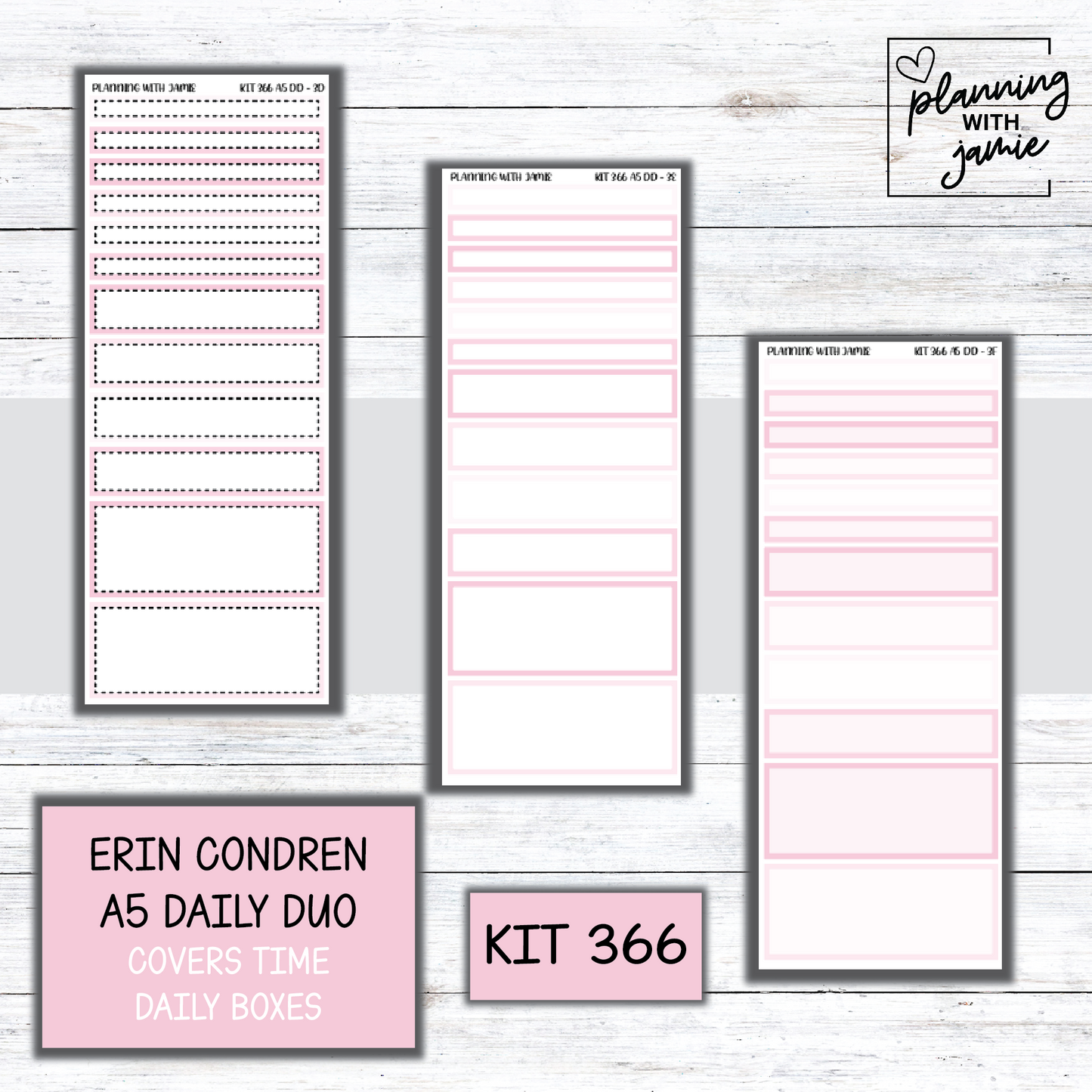 Kit 366 Erin Condren Daily Duo Sticker Kit