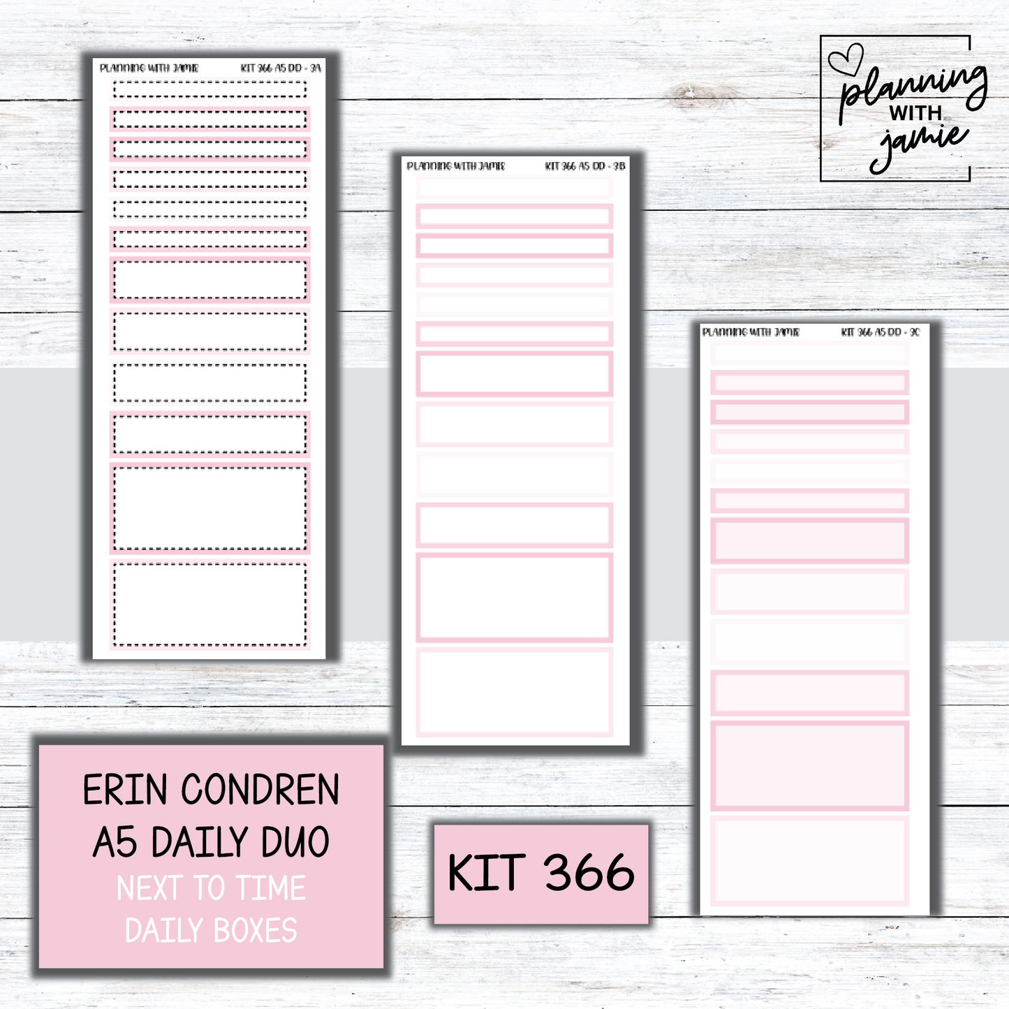 Kit 366 Erin Condren Daily Duo Sticker Kit