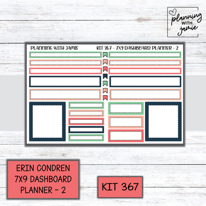 Kit 367 Erin Condren Dashboard Planner Sticker Kit