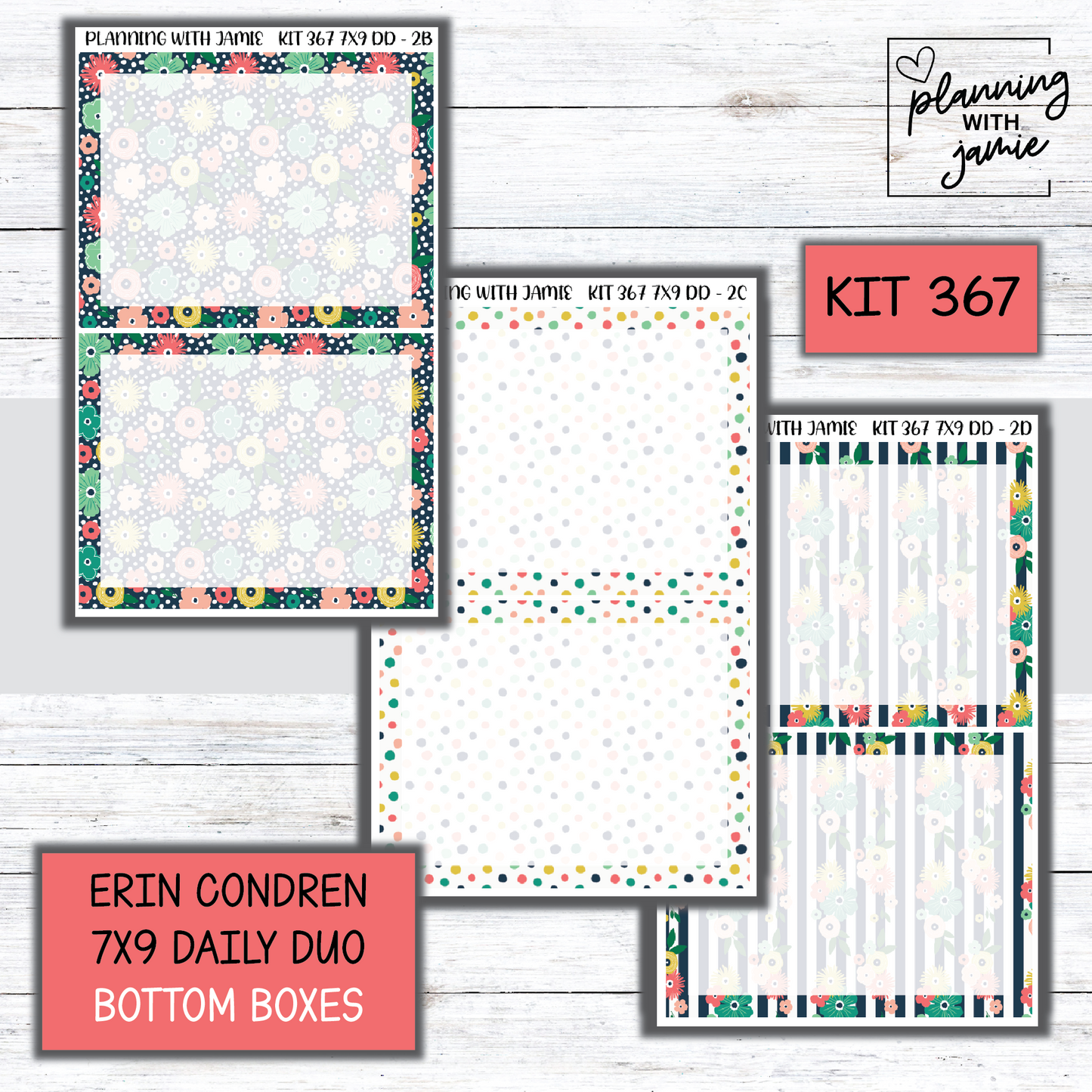 Kit 367 Erin Condren Daily Duo Sticker Kit
