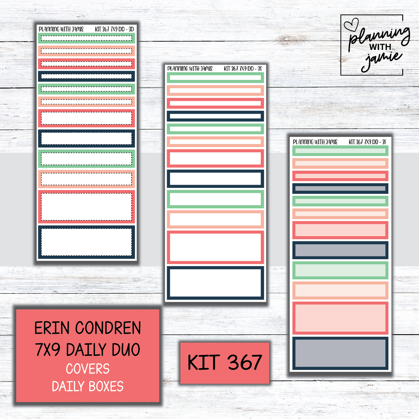 Kit 367 Erin Condren Daily Duo Sticker Kit