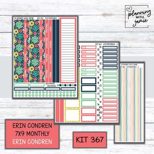 KIT 367 Erin Condren 7X9 Monthly Kit