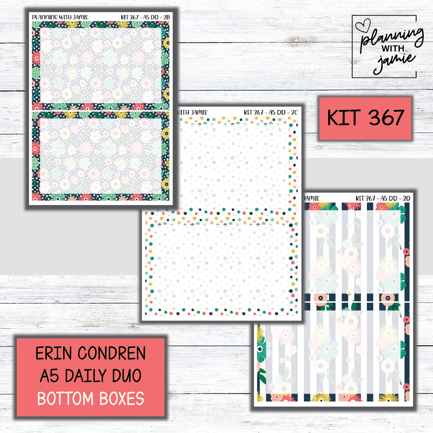 Kit 367 Erin Condren Daily Duo Sticker Kit