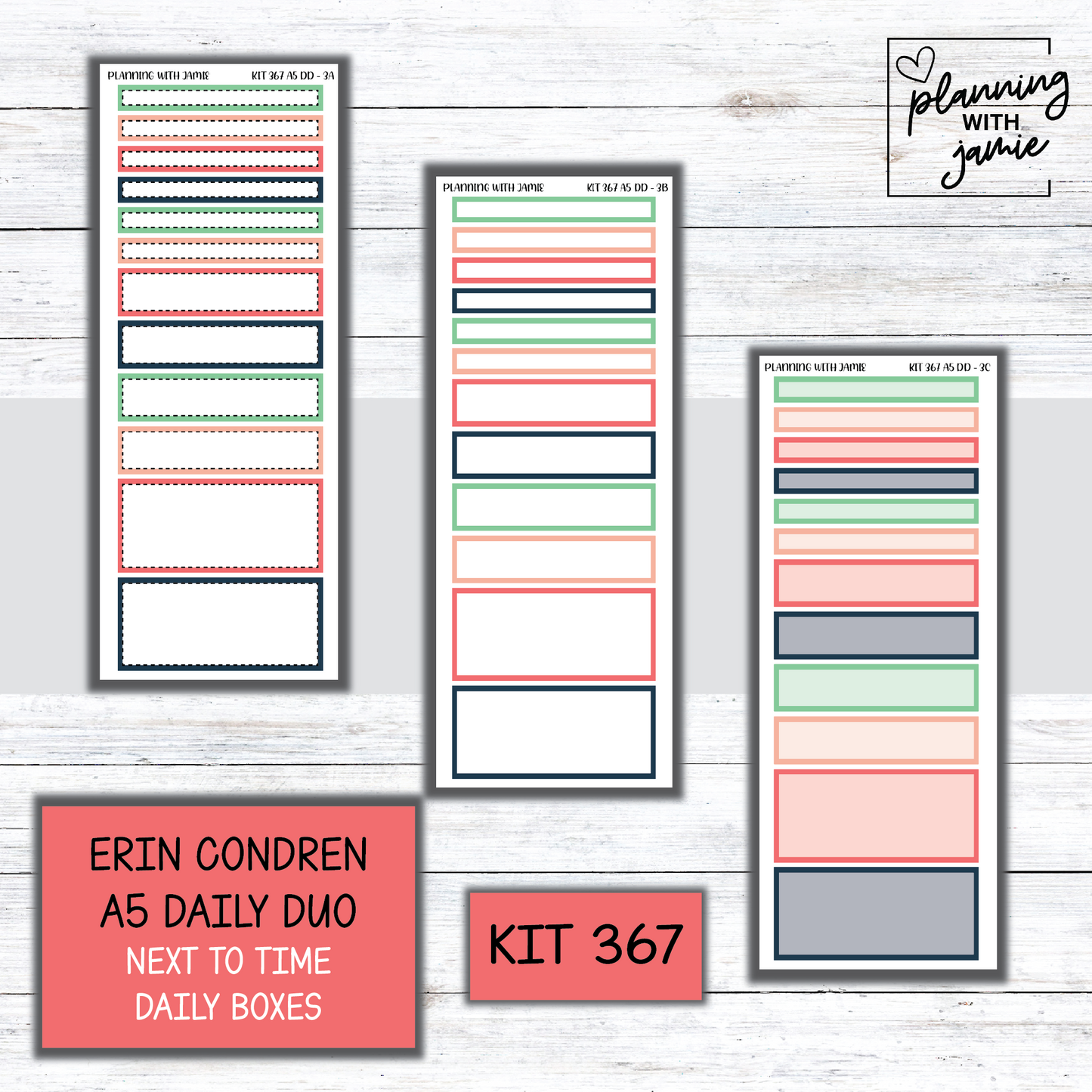 Kit 367 Erin Condren Daily Duo Sticker Kit