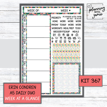 Kit 367 Week At A Glance Sticker