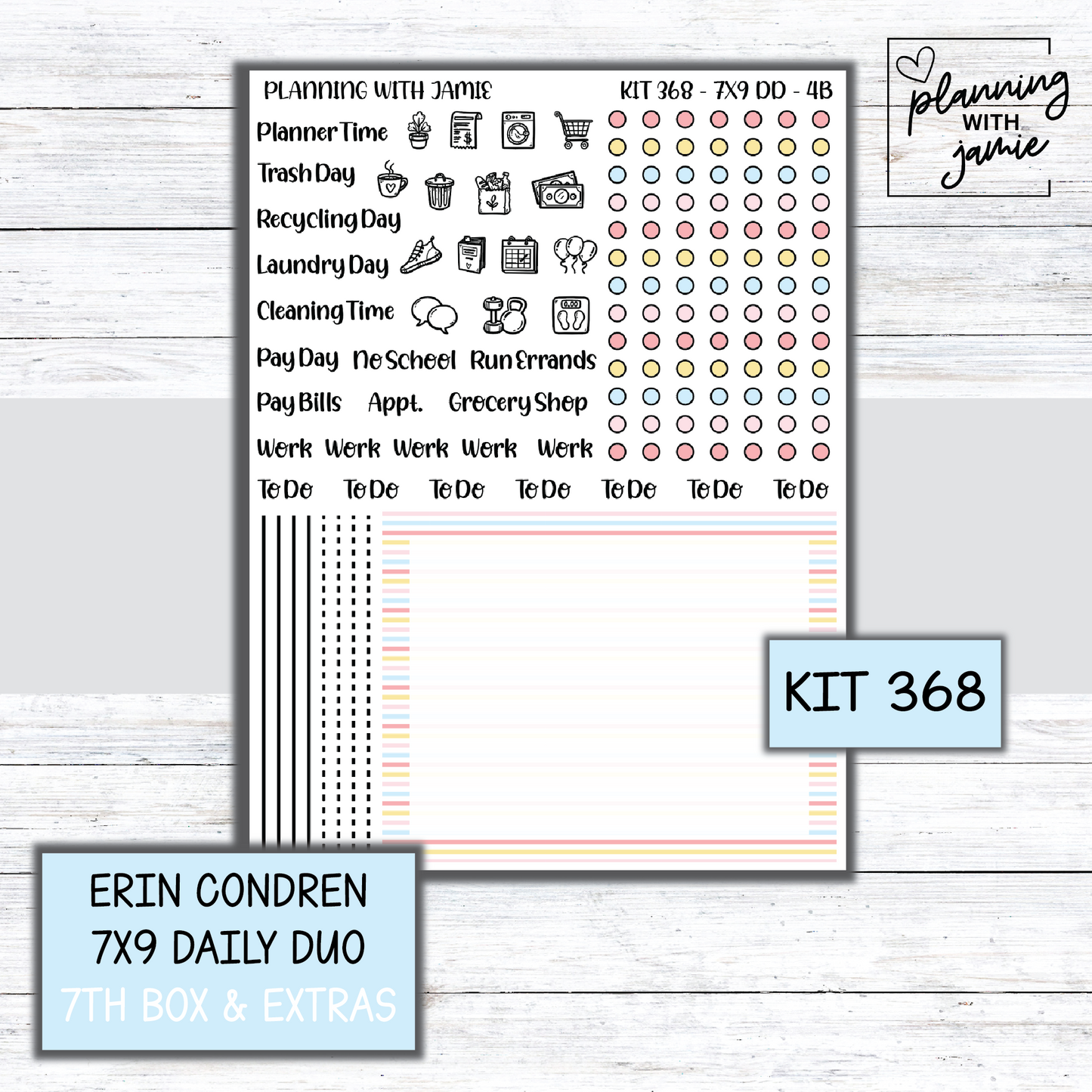 Kit 368 Erin Condren Daily Duo Sticker Kit